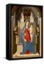 La Vierge Avec Un Lys (Avec L'enfant Jesus Sur Un Trone, Entoure De Deux Anges) - Virgin with a Lil-Marco Zoppo-Framed Stretched Canvas