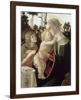 La Vierge et l'Enfant avec Saint Jean-Baptiste enfant-Sandro Botticelli-Framed Giclee Print