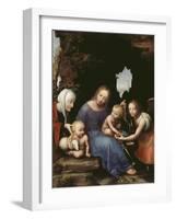 La Vierge et l'Enfant Jésus avec Sainte Elisabeth, Saint Jean et Saint Michel, dite : La Vierge-Cesare Da Sesto-Framed Giclee Print