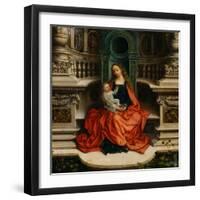 La Vierge Et L'enfant Sur Le Trone - Peinture De Adriaen Isenbrant (Adrien Ysenbrant, Ysenbrandt, H-Adriaen Isenbrandt or Isenbrant-Framed Giclee Print