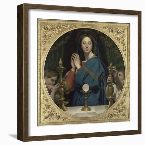 La Vierge ?'Hostie-Jean-Auguste-Dominique Ingres-Framed Giclee Print