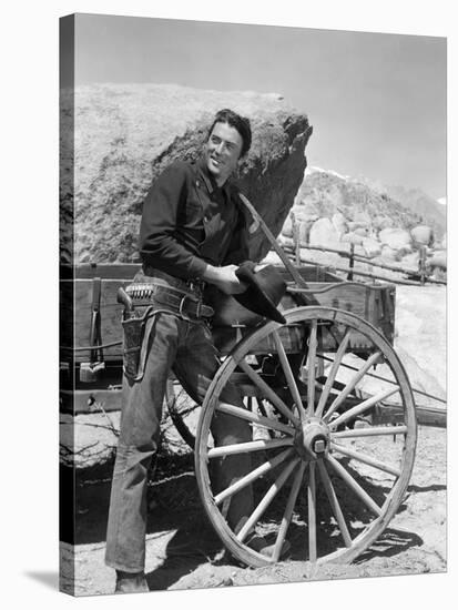 La Ville Abandonnee YELLOW SKY by William Wellman aveGregory Peck, 1948 (b/w photo)-null-Stretched Canvas