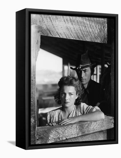 La Ville Abandonnee YELLOW SKY by William Wellman with Anne Baxter and Gregory Peck, 1948 (b/w phot-null-Framed Stretched Canvas