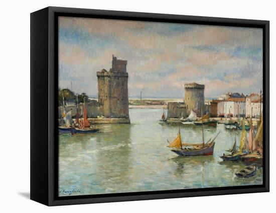 La Ville De La Rochelle-Pierre Langlade-Framed Stretched Canvas