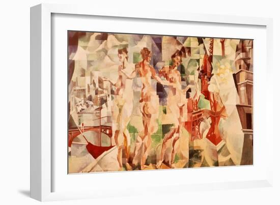 La Ville De Paris (City of Paris, France), 1910-12-Robert Delaunay-Framed Giclee Print