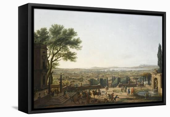 La Ville et la rade de Toulon-Claude Joseph Vernet-Framed Stretched Canvas