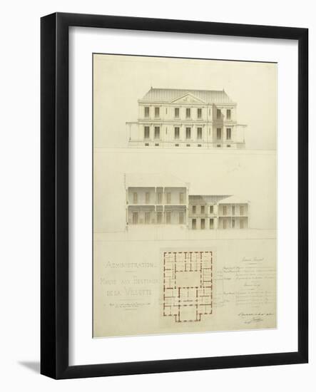 La Villettte Slaughterhouse and Cattle Market, Buildings of the Administration-Victor Baltard-Framed Giclee Print