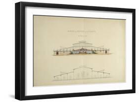 La Villettte Slaughterhouse and Cattle Market, Paris-Victor Baltard-Framed Giclee Print