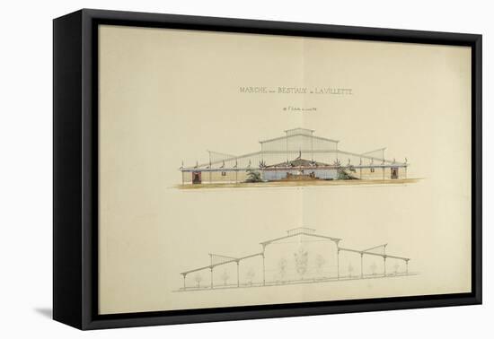 La Villettte Slaughterhouse and Cattle Market, Paris-Victor Baltard-Framed Stretched Canvas