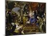 La Virgen Con El Niño Entre Las Virtudes Teologales Y Santos, 1669-Claudio Coello-Mounted Giclee Print