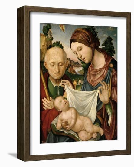 La Virgen y San José adorando al Niño, 1489-1504-Gian Francesco De Maineri Da Parma-Framed Giclee Print