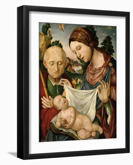 La Virgen y San José adorando al Niño, 1489-1504-Gian Francesco De Maineri Da Parma-Framed Giclee Print