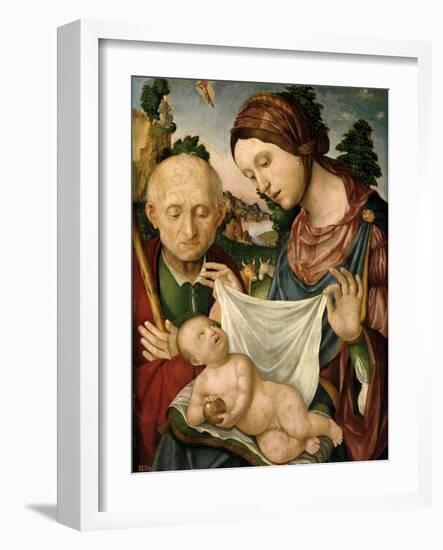 La Virgen y San José adorando al Niño, 1489-1504-Gian Francesco De Maineri Da Parma-Framed Giclee Print