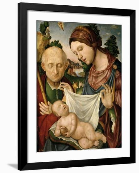 La Virgen y San José adorando al Niño, 1489-1504-Gian Francesco De Maineri Da Parma-Framed Giclee Print