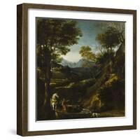 La vision de saint Eustache-Giovanni Viola-Framed Giclee Print