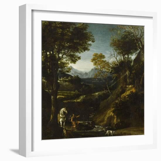 La vision de saint Eustache-Giovanni Viola-Framed Giclee Print