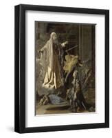 La vision de Sainte Françoise Romaine-Nicolas Poussin-Framed Premium Giclee Print