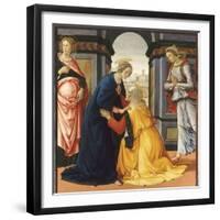 La Visitation entre Marie-Jacobie et Marie-Salomé-Domenico Ghirlandaio-Framed Giclee Print