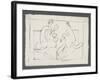 La visite. Deux femmes assises-null-Framed Giclee Print