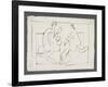 La visite. Deux femmes assises-null-Framed Giclee Print