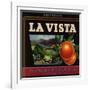 La Vista Brand - Tustin, California - Citrus Crate Label-Lantern Press-Framed Art Print