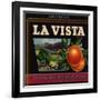 La Vista Brand - Tustin, California - Citrus Crate Label-Lantern Press-Framed Art Print