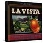 La Vista Brand - Tustin, California - Citrus Crate Label-Lantern Press-Framed Stretched Canvas