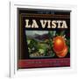 La Vista Brand - Tustin, California - Citrus Crate Label-Lantern Press-Framed Art Print