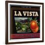 La Vista Brand - Tustin, California - Citrus Crate Label-Lantern Press-Framed Art Print