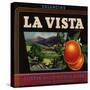 La Vista Brand - Tustin, California - Citrus Crate Label-Lantern Press-Stretched Canvas