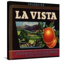 La Vista Brand - Tustin, California - Citrus Crate Label-Lantern Press-Stretched Canvas