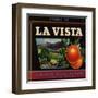 La Vista Brand - Tustin, California - Citrus Crate Label-Lantern Press-Framed Art Print