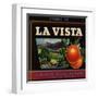 La Vista Brand - Tustin, California - Citrus Crate Label-Lantern Press-Framed Art Print