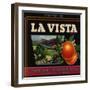 La Vista Brand - Tustin, California - Citrus Crate Label-Lantern Press-Framed Art Print