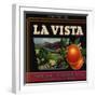 La Vista Brand - Tustin, California - Citrus Crate Label-Lantern Press-Framed Art Print