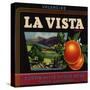 La Vista Brand - Tustin, California - Citrus Crate Label-Lantern Press-Stretched Canvas