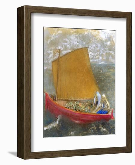 La Voile Jaune (The Yellow Sail)-Odilon Redon-Framed Giclee Print