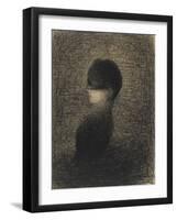 La Voilette-Georges Seurat-Framed Giclee Print