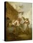 La Vraie gaieté-Jean Antoine Watteau-Stretched Canvas