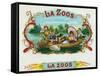 La Zoos Brand Cigar Box Label, Nautical-Lantern Press-Framed Stretched Canvas