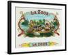 La Zoos Brand Cigar Box Label, Nautical-Lantern Press-Framed Art Print