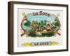 La Zoos Brand Cigar Box Label, Nautical-Lantern Press-Framed Art Print