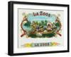 La Zoos Brand Cigar Box Label, Nautical-Lantern Press-Framed Art Print