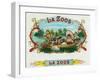 La Zoos Brand Cigar Box Label, Nautical-Lantern Press-Framed Art Print