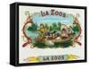 La Zoos Brand Cigar Box Label, Nautical-Lantern Press-Framed Stretched Canvas