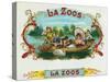 La Zoos Brand Cigar Box Label, Nautical-Lantern Press-Stretched Canvas