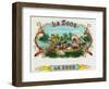 La Zoos Brand Cigar Box Label, Nautical-Lantern Press-Framed Art Print