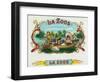 La Zoos Brand Cigar Box Label, Nautical-Lantern Press-Framed Art Print