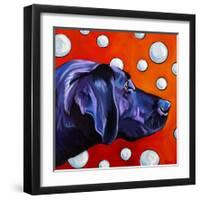 Lab and Bubbles-Kathryn Wronski-Framed Art Print