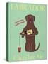 Lab Chocolate Ale-Ken Bailey-Stretched Canvas